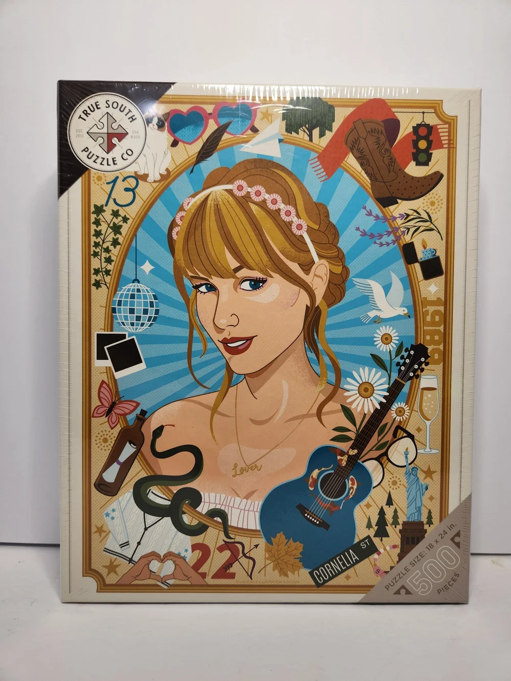 True South 500 Piece Portrait Puzzle With Artwork By Lucie Rice Of Taylor Swift